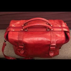 Bath and Body Works Faux Croc Leather Duffel Bag